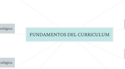 Mind Map: FUNDAMENTOS DEL CURRICULUM