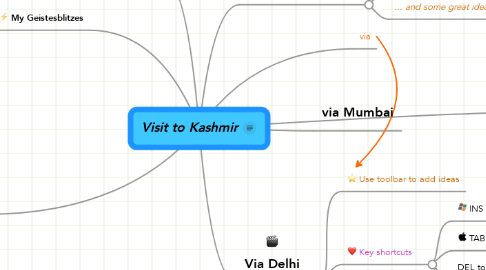 Mind Map: Visit to Kashmir