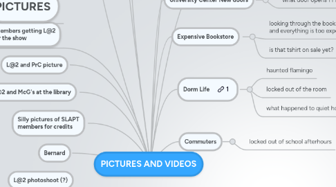 Mind Map: PICTURES AND VIDEOS