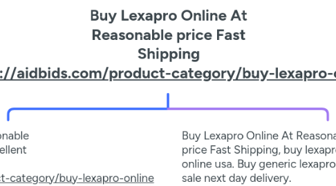 Mind Map: Buy Lexapro Online At Reasonable price Fast Shipping https://aidbids.com/product-category/buy-lexapro-online