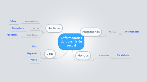 Mind Map: Enfermedades de transmisión sexual