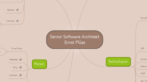 Mind Map: Senior Software Architekt Ernst Plüss
