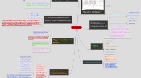 Mind Map: 2.4 - Membranes