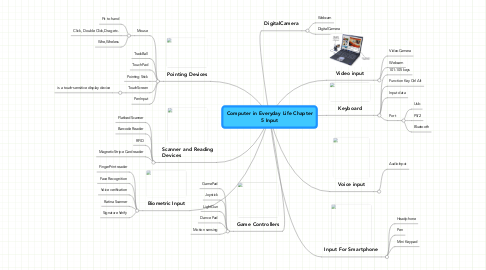 Mind Map: Computer in Everyday Life Chapter 5 Input