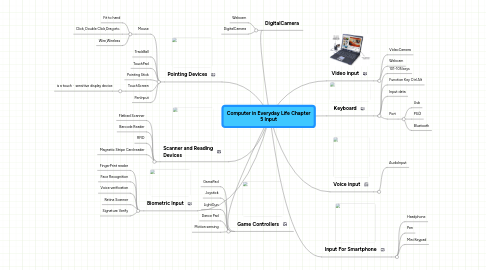 Mind Map: Computer in Everyday Life Chapter 5 Input