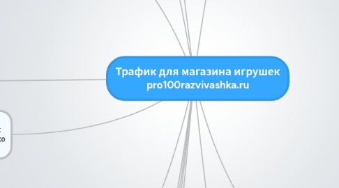 Mind Map: Трафик для магазина игрушек pro100razvivashka.ru