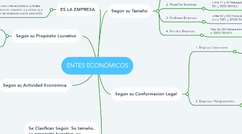 Mind Map: ENTES ECONÓMICOS