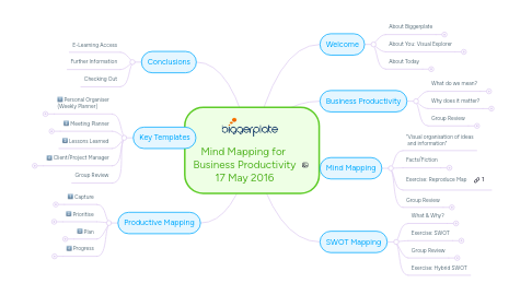 Mind Map: Mind Mapping for  Business Productivity 17 May 2016