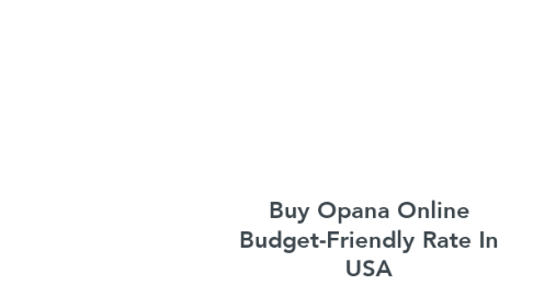 Mind Map: Buy Opana Online Budget-Friendly Rate In USA