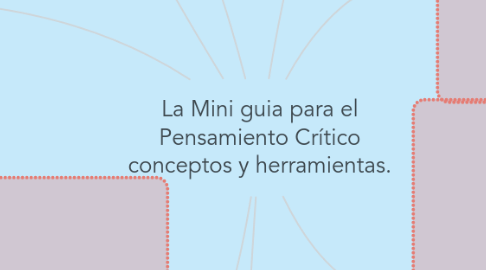 Mind Map: La Mini guia para el Pensamiento Crítico conceptos y herramientas.