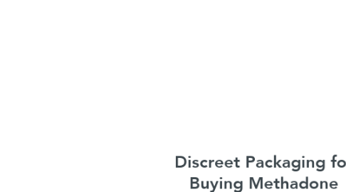 Mind Map: Discreet Packaging for Buying Methadone Online