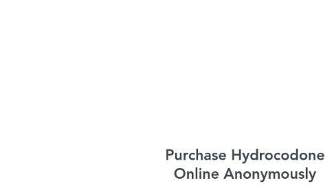 Mind Map: Purchase Hydrocodone Online Anonymously