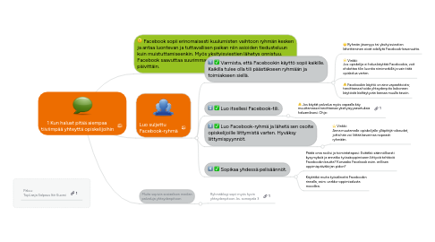 Mind Map: 1 Kun haluat pitää aiempaa  tiiviimpää yhteyttä opiskelijoihin