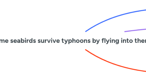 Mind Map: Some seabirds survive typhoons by flying into them
