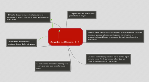 Mind Map: Causales de Divorcio