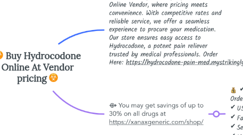 Mind Map: ☣️ Buy Hydrocodone Online At Vendor pricing ☣️