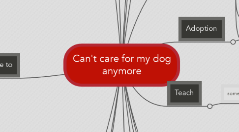 Mind Map: Can't care for my dog anymore