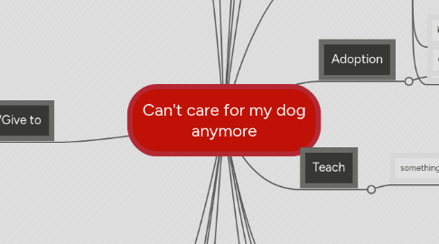 Mind Map: Can't care for my dog anymore