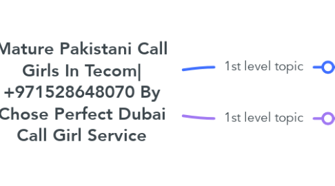 Mind Map: Mature Pakistani Call Girls In Tecom| +971528648070 By Chose Perfect Dubai Call Girl Service