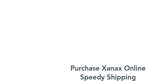 Mind Map: Purchase Xanax Online Speedy Shipping Service