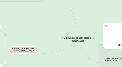 Mind Map: “El adulto: sus aprendizajes y estrategias”