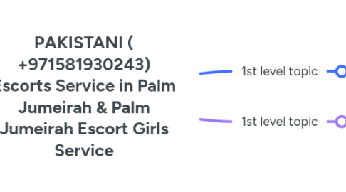 Mind Map: PAKISTANI ( +971581930243) Escorts Service in Palm Jumeirah & Palm Jumeirah Escort Girls Service