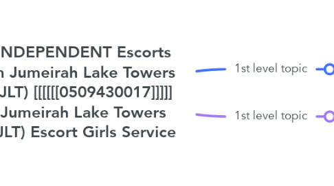 Mind Map: INDEPENDENT Escorts in Jumeirah Lake Towers (JLT) [[[[[[0509430017]]]]] Jumeirah Lake Towers (JLT) Escort Girls Service