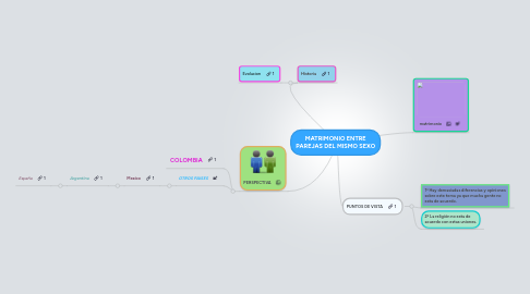 Mind Map: MATRIMONIO ENTRE PAREJAS DEL MISMO SEXO