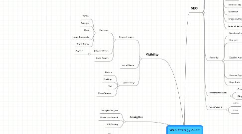 Mind Map: Web Strategy Audit