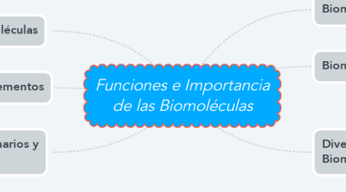 Mind Map: Funciones e Importancia de las Biomoléculas