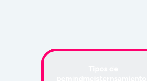 Mind Map: Tipos de pemindmeisternsamientos