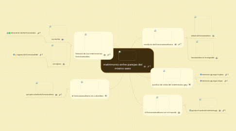 Mind Map: matrimonio entre parejas del mismo sexo