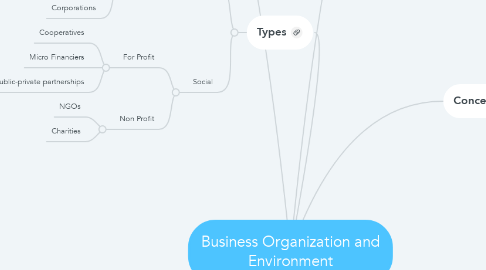 Mind Map: Business Organization and Environment