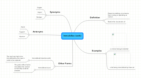 Mind Map: Immobilize (verb)