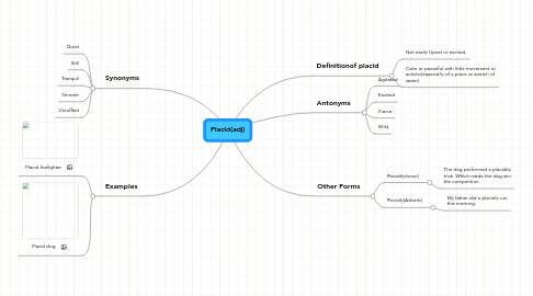 Mind Map: Placid(adj)