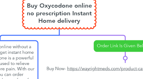 Mind Map: Buy Oxycodone online no prescription Instant Home delivery
