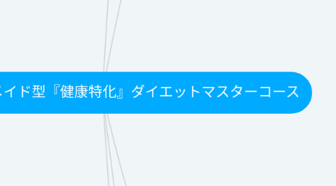 Mind Map: 完全オーダーメイド型『健康特化』ダイエットマスターコース