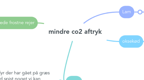 Mind Map: mindre co2 aftryk