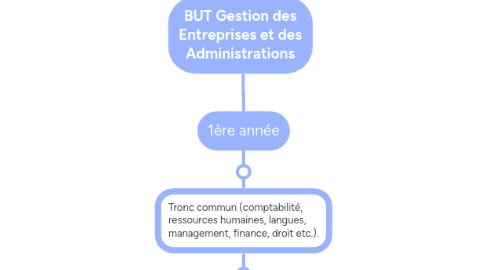 Mind Map: BUT Gestion des Entreprises et des Administrations