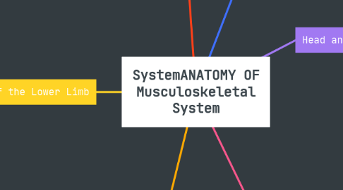 Mind Map: SystemANATOMY OF Musculoskeletal System