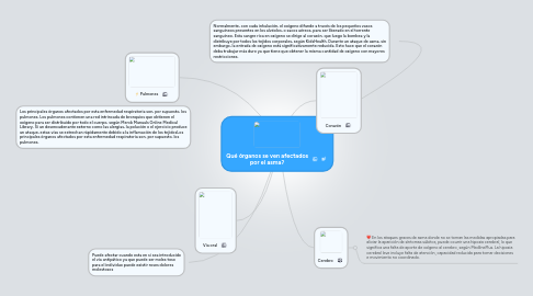 Mind Map: Qué órganos se ven afectados por el asma?