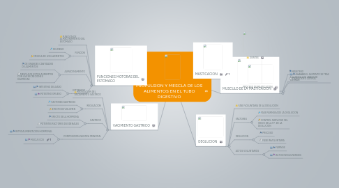 Mind Map: PROPULSION Y MESCLA DE LOS ALIMENTOS EN EL TUBO DIGESTIVO