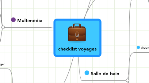 Mind Map: checklist voyages