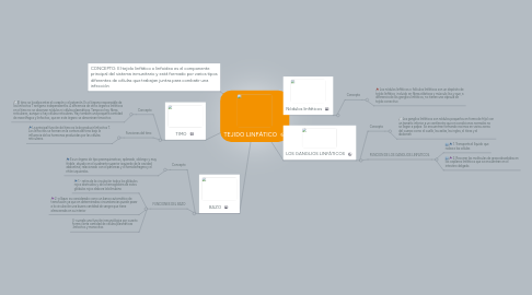 Mind Map: TEJIDO LINFÁTICO