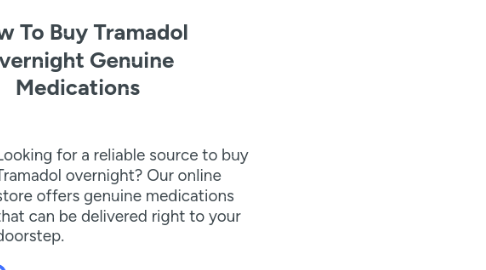 Mind Map: How To Buy Tramadol Overnight Genuine Medications