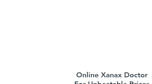 Mind Map: Online Xanax Doctor For Unbeatable Prices