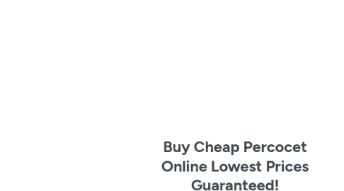 Mind Map: Buy Cheap Percocet Online Lowest Prices Guaranteed!