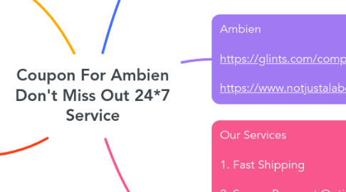 Mind Map: Coupon For Ambien Don't Miss Out 24*7 Service
