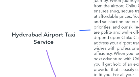 Mind Map: Hyderabad Airport Taxi Service