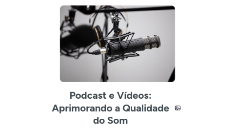 Mind Map: Podcast e Vídeos: Aprimorando a Qualidade do Som